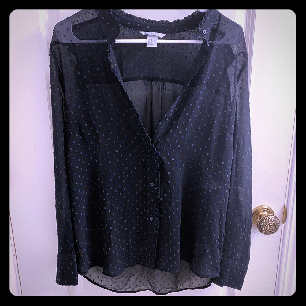 Navy Blue Blouse